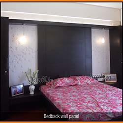 Subtle master bedroom bed head MDF Jaali